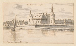 Vista del castillo de Ravenstein, Brabante Septentrional de Barend Klotz (attributed to)