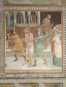 Escena del Nuevo Testamento: Flagelación de Cristo (fresco)