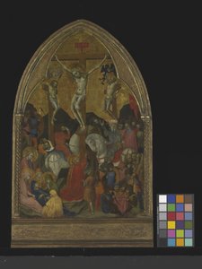Crucifixión (temple y oro sobre madera) de Barnaba da Modena