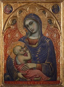 Virgen amamantando al niño de Barnaba da Modena (activo 1361-1383) de Barnaba da Modena