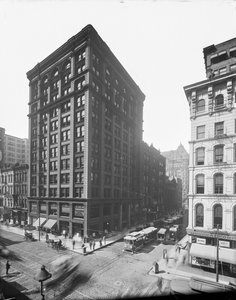105 West Monroe Street, Chicago, Illinois, EE.UU., c.1895 (foto en b/n) de Barnes and Crosby