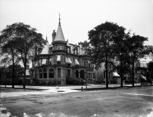 Residencia de Charles P. Libby en 3358 South Michigan Avenue, Chicago, Illinois, EE.UU., c.1905 (foto en b/n)