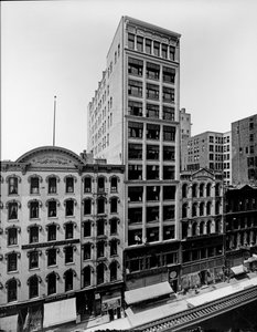 Clifton House, edificio Thomas Church y edificio J. P. Atwater, Chicago, Illinois, EE.UU., c.1900