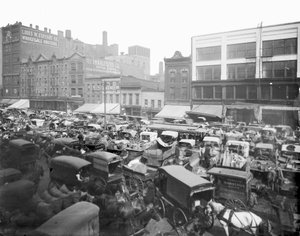 Haymarket Square, Chicago, Illinois, EE.UU., c.1905 de Barnes and Crosby