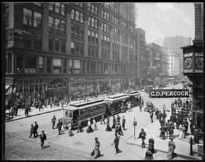 Vista de The Fair Store en State Street, Chicago, Illinois, EE.UU., c.1905 (foto en b/n) de Barnes and Crosby