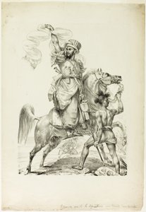 Jefe mameluco montado llamando por ayuda de Baron Antoine Jean Gros