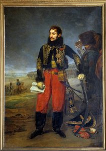 Campaña de Prusia: Retrato de cuerpo entero del Conde de Lasalle, general de división (1775-1809), recibiendo la rendición de la guarnición de Stettin (Szczecin) el 30 de octubre de 1806