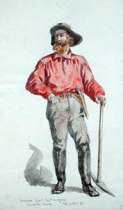 Retrato de un buscador de oro en Nueva Escocia de Maurice Sand