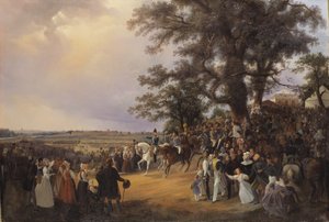 Revisión en los Campos de Ladugardsgarde durante la visita del Zar Nicolás en 1838
