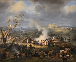 Napoleón con sus tropas en vísperas de la batalla de Baron Lejeune Louis François