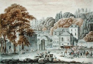 La Nueva Place du Pont, Sèvres, en 1822 de Baron Louis Albert Bacler dAlbe