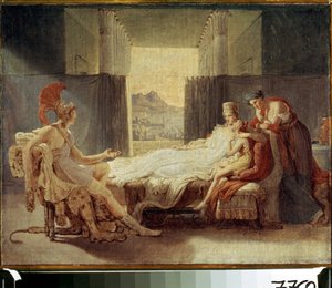 "Eneas contándole a Dido el desastre de Troya" Pintura de Pierre Narcisse (Pierre-Narcisse) Guerin (1774-1833) - Óleo sobre lienzo - Moscú, Museo Pushkin de Baron Pierre Narcisse Guerin