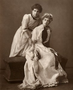 Actrices británicas Eweretta Lawrence y Grace Otway en On Change, 1886 de Barraud