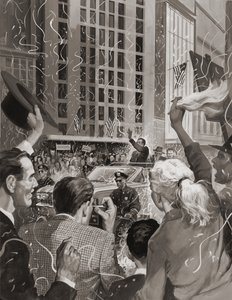 Richard Nixon elegido Presidente de los Estados Unidos (gouache sobre papel)