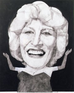 Retrato de Faith Brown, años 1970 de Barry Fantoni