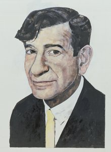 Retrato de Walter Matthau, ilustración para The Daily Mirror Colour Supplement, 1964 de Barry Fantoni