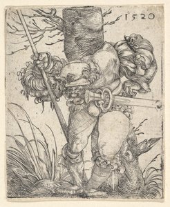 Soldado de Infantería frente a un Árbol de Barthel Beham