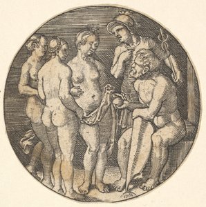 Juicio de Paris copia, siglo XVI de Barthel Beham