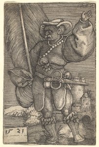 Abanderado con la mano izquierda levantada, principios del siglo XVI de Barthel Beham
