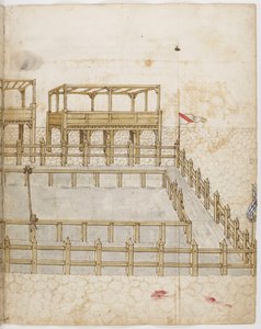 Lice para torneo. Iluminación del Libro de los torneos del Rey René de Anjou de Barthélemy dEyck René dAnjou