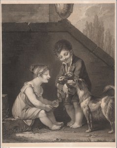 Dos niños con perros
Oh, les jolis petits chiens
