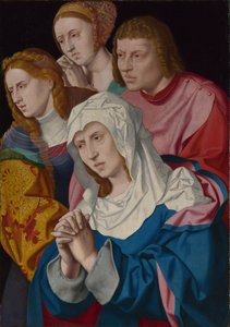 La Virgen, San Juan, Santa María Magdalena y una mujer santa, c.1535 de Bartholomaeus Bruyn