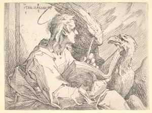 San Juan Evangelista, ca. 1596 de Bartholomaeus Spranger