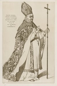 Philippe Rovenius, Arzobispo de Philipopoli, vicario apostólico, en las provincias unidas de Holanda, 1648-55. Después de una pintura de B Breenbergh