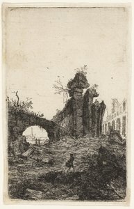 Ruinas del Coliseo, lámina 10 de Las ruinas de Roma de Bartholomeus Breenbergh