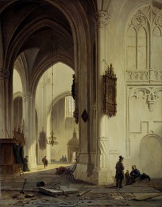 Interior de la iglesia de Bartholomeus Johannes van Hove