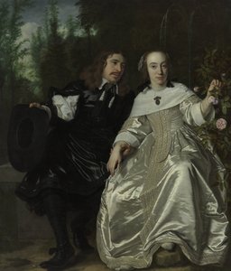 Neerlandés: Abraham del Court y su esposa Maria de Kaersgieter Abraham del Court y su esposa Maria de Kaersgieter de Bartholomeus van der Helst