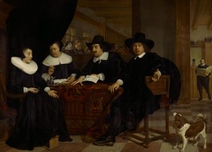 Dos regentes y dos regentesas de la Casa de Spinhuis de Bartholomeus van der Helst