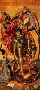 San Miguel triunfa sobre el diablo, 1468, 1946 de Bartolomé Bermejo