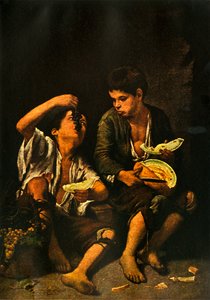 Niños comiendo fruta, 1645, 1938