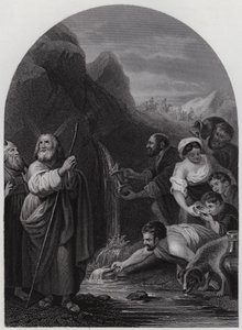Moisés golpeando la roca
