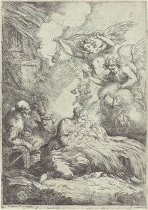 Natividad con ángeles de Bartolomeo Biscaino