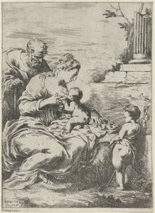 María amamantando al niño Cristo de Bartolomeo Biscaino