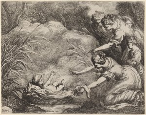 El hallazgo de Moisés de Bartolomeo Biscaino