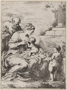 La Sagrada Familia con San Juan de Bartolomeo Biscaino