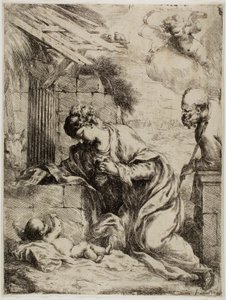 La Virgen adorando al Niño Jesús de Bartolomeo Biscaino