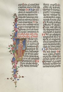 Misal: Fol. 124v: Cristo sosteniendo la Cruz, 1469 de Bartolomeo Caporali