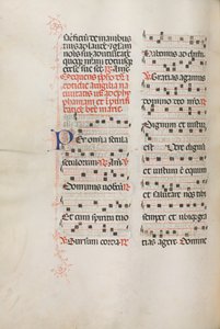 Misal: Fol. 176v: Música para varias oraciones ordinarias, 1469 de Bartolomeo Caporali