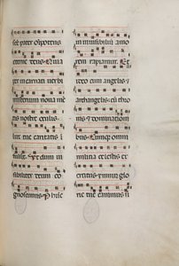Misal: Fol. 177: Música para varias oraciones ordinarias, 1469 de Bartolomeo Caporali