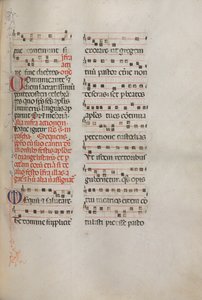 Misal: Fol. 181: Música para varias oraciones ordinarias, 1469 de Bartolomeo Caporali