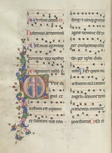 Misal: Fol. 183v: Cruz, Follaje, 1469 de Bartolomeo Caporali