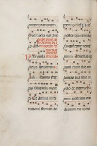 Misal: Fol. 189v: Música para varias oraciones, 1469 de Bartolomeo Caporali