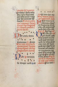 Misal: Fol. 190v: Música para varias oraciones, 1469 de Bartolomeo Caporali
