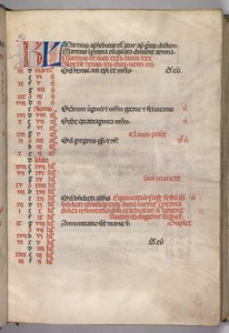 Misal: Fol. 4r: Página del calendario de marzo, 1469 de Bartolomeo Caporali