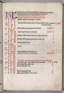 Misal: Fol. 5r: Página del Calendario de Mayo, 1469 de Bartolomeo Caporali