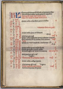 Misal: Fol. 5v: Página del calendario de junio, 1469 de Bartolomeo Caporali